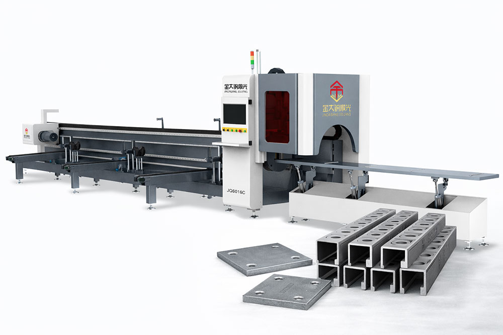 laser tube cutting machine for curtain wall steel components