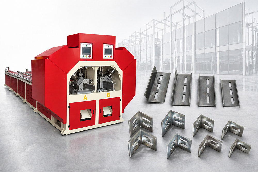 cnc punching machine for curtain wall channel steel and angle iron components