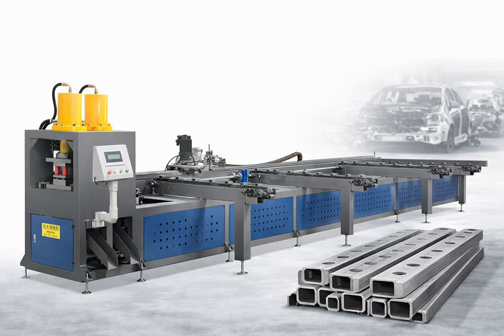 cnc flat bar punching and cutting machine for automotive parts