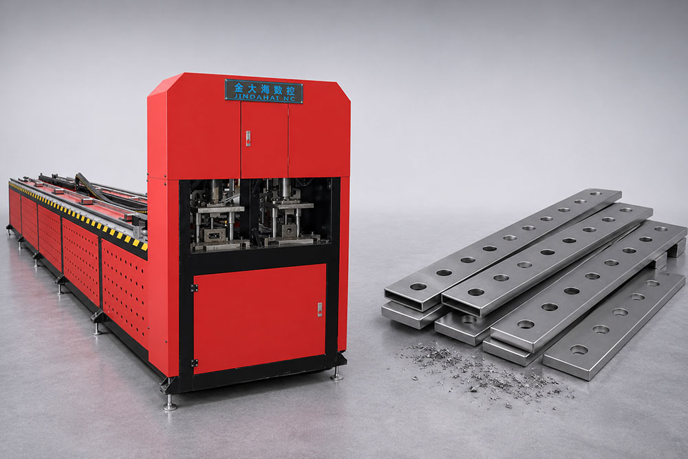 CNC punching machine in modern metal fabrication workshop