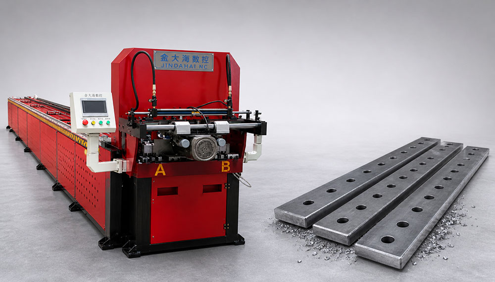 CNC punching machine in modern metal fabrication workshop