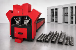 CNC punching and cutting machine for electrical cabinet frame manufacturing