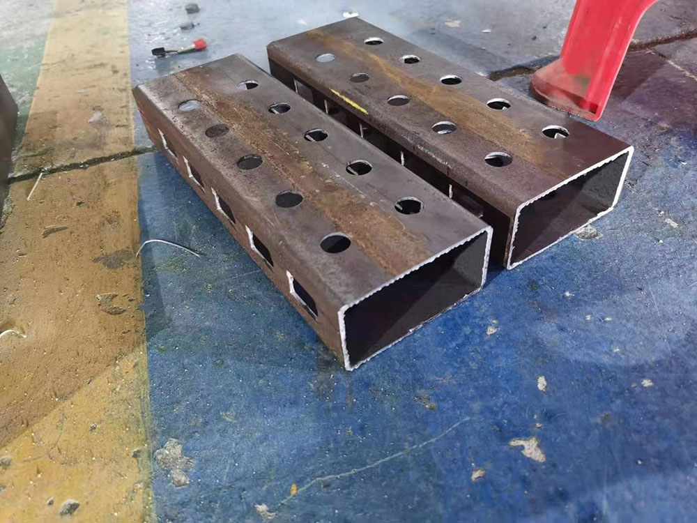 large square tube components with four-side punched holes for climbing formwork frames