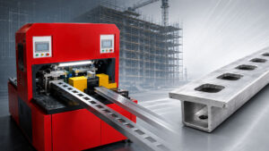 Automatic aluminum scaffold rail punching and cutting machine for Turkish manufacturer